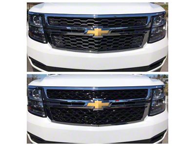 Upper Grille Cover; Gloss Black (15-20 Tahoe)