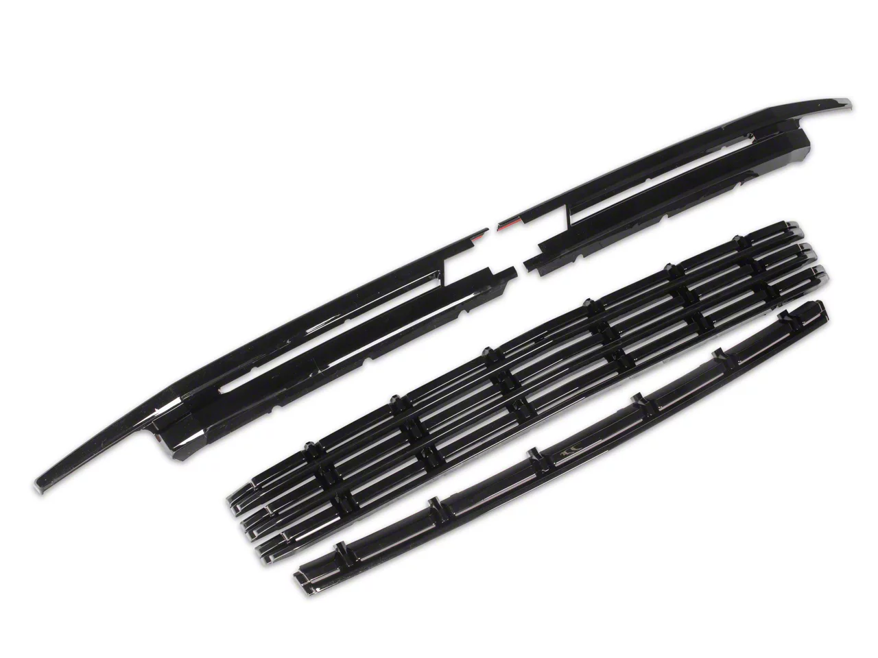Tahoe Chrome Delete Upper Grille Cover; Gloss Black (2124 Tahoe LT) Free Shipping