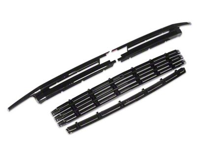 Chrome Delete Upper Grille Cover; Gloss Black (21-25 Tahoe LT)