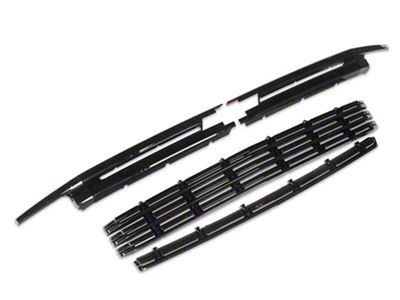 Upper Grille Cover; Gloss Black (21-24 Tahoe LT)