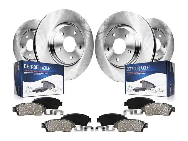 Vented 6-Lug Brake Rotor, Pad, Lower Ball Joints, Brake Fluid and Cleaner Kit; Front (08-14 Tahoe, Excluding Police)