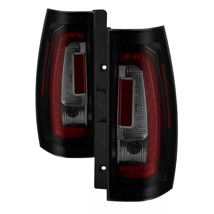 Tahoe Version 2 LED Tail Lights; Black Housing; Smoked Lens (0714