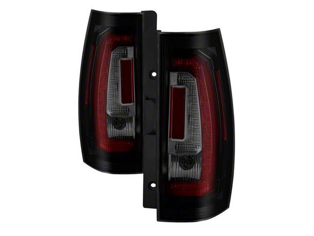Version 2 LED Tail Lights; Black Housing; Smoked Lens (07-14 Tahoe, Excluding Hybrid)