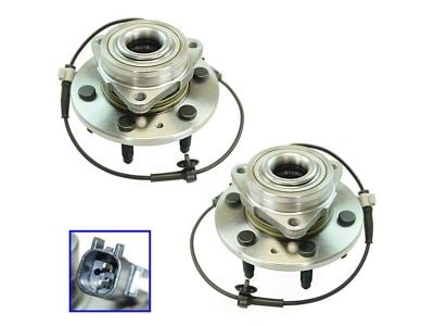 Wheel Bearing and Hub Assembly Set; Front (15-20 4WD Tahoe)