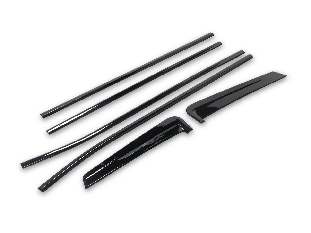 Tahoe Chrome Delete Window Sill Trim; Gloss Black (2124 Tahoe) Free
