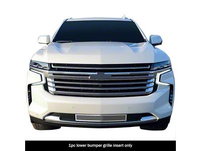 Wire Mesh Lower Bumper Grille Overlay; Polished (21-24 Tahoe, Excluding Z71)