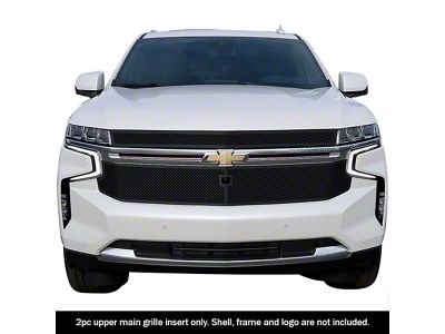Wire Mesh Upper and Lower Grille Overlay; Black (21-24 Tahoe High Country)