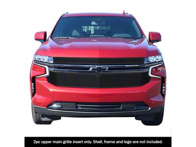 Wire Mesh Upper and Lower Grille Overlay; Black (21-24 Tahoe LT, Premier, RST)