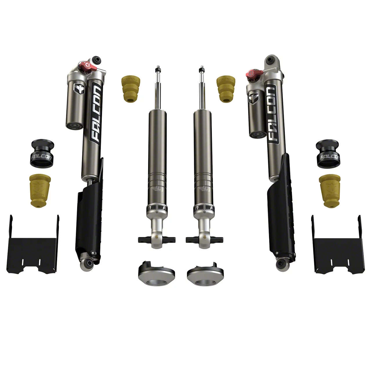 Falcon Shocks 0 to 2.25-Inch Sport Tow/Haul Shock Leveling System (15-24 F-150 w/o CCD System, Excluding Raptor)
