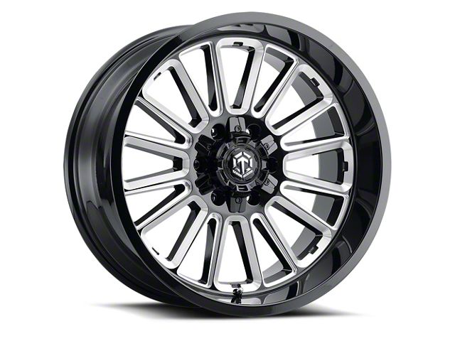 Terra Offroad TR-8 Glossy Black Milled 6-Lug Wheel; 20x10; -25mm Offset (15-20 Tahoe)