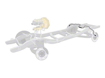 The Right Stuff Detailing Pre-Bent Rear Axle Brake Line; OE Steel (2002 Silverado 3500 HD)