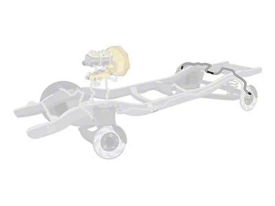 The Right Stuff Detailing Pre-Bent Rear Axle Brake Line; Stainless Steel (03-06 Silverado 3500 HD)