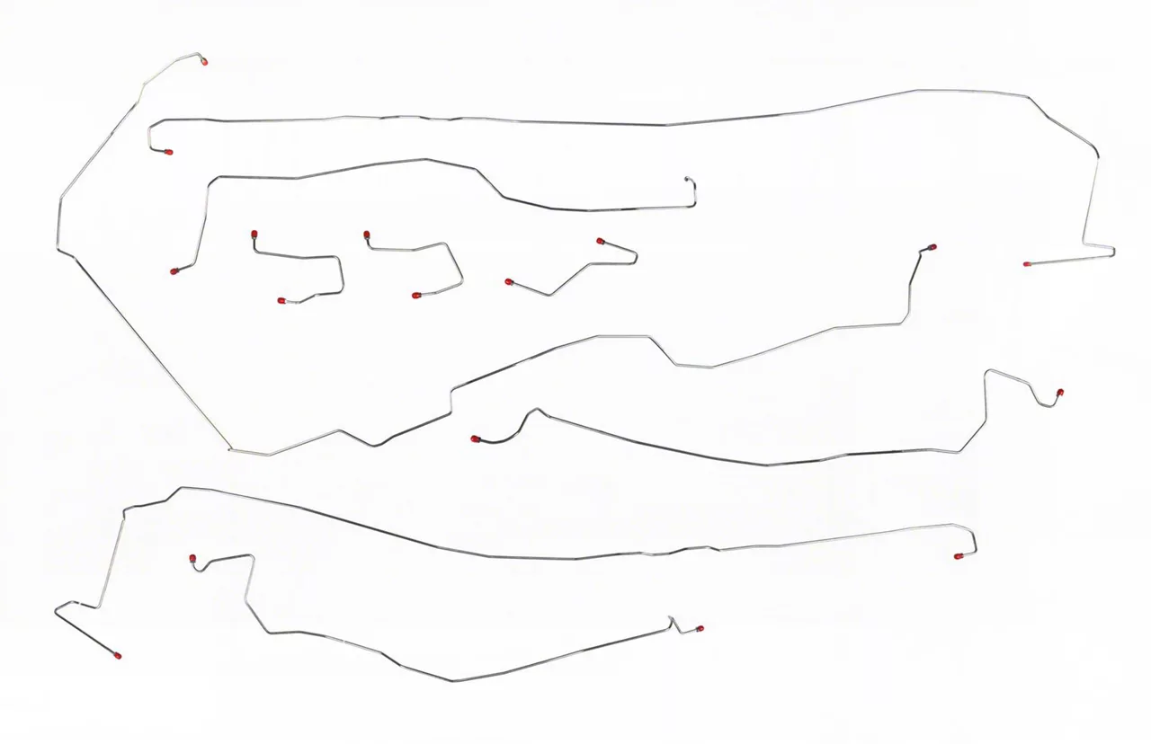 The Right Stuff Detailing Yukon Pre-Bent Complete Brake Line Kit; OE ...