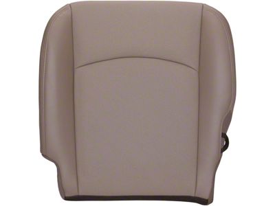 Replacement Perforated Leather Bottom Seat Cover; Driver Side; Light Pebble Beige (09-12 RAM 1500 Laramie)