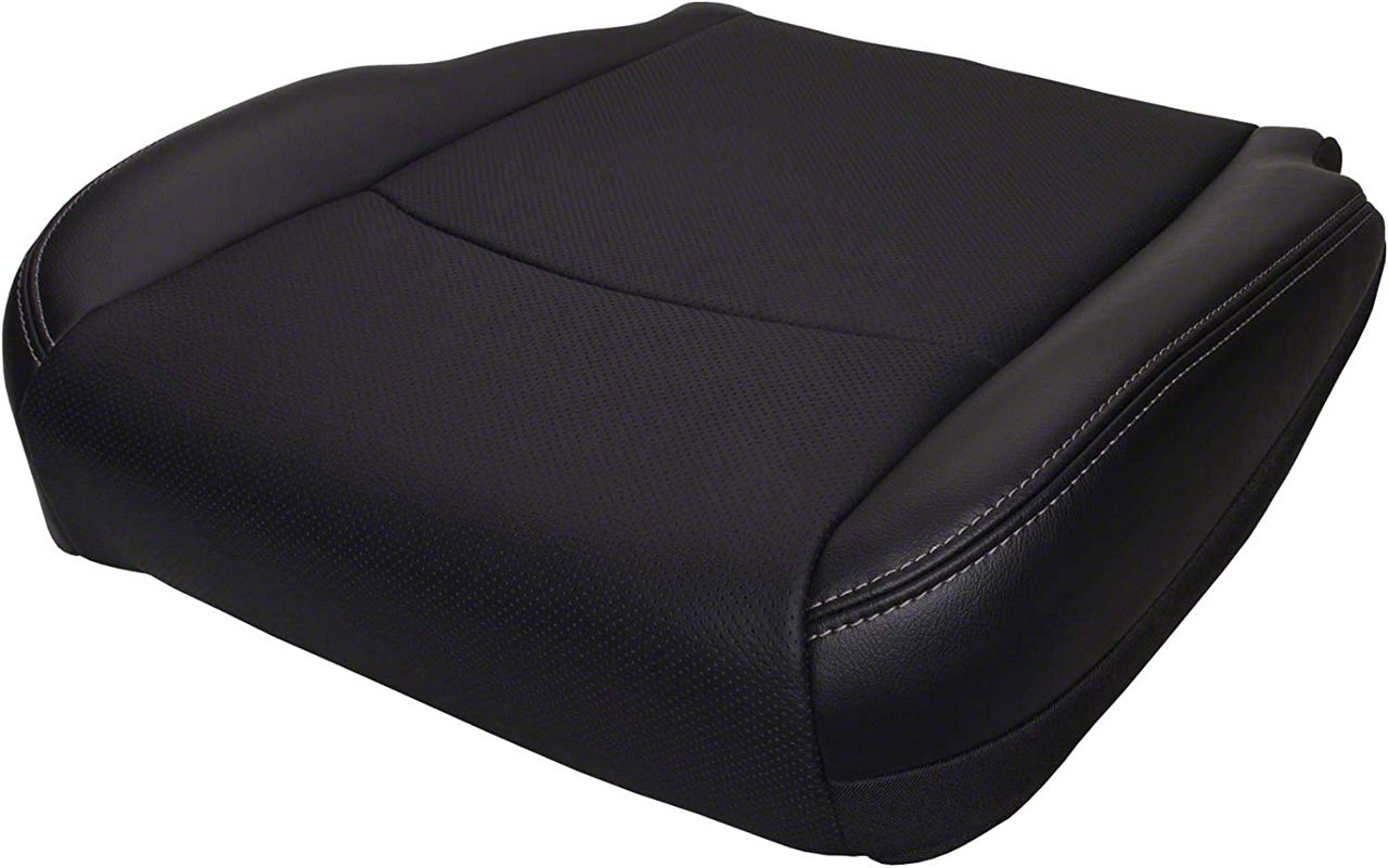 RAM 3500 Replacement Perforated Leather Bottom Seat Cover; Driver Side
