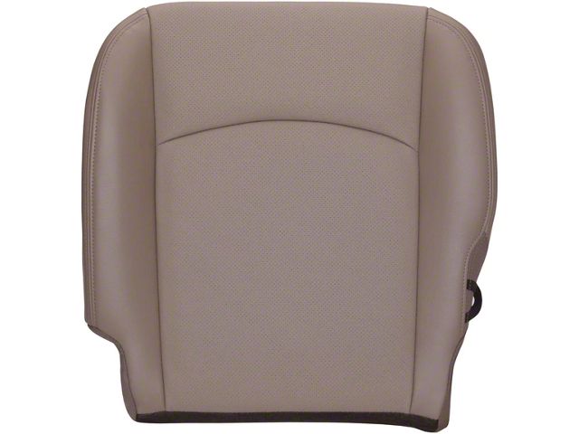 Replacement Perforated Leather Bottom Seat Cover; Driver Side; Light Pebble Beige (10-12 RAM 3500 Laramie)