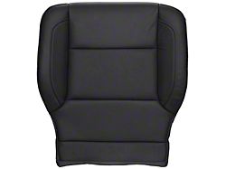 Perforated Leather Bottom Seat Cover; Driver Side Black (14-16 Sierra 1500 SLT)