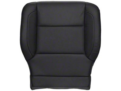 Perforated Leather Bottom Seat Cover; Driver Side Black (14-16 Sierra 1500 SLT)