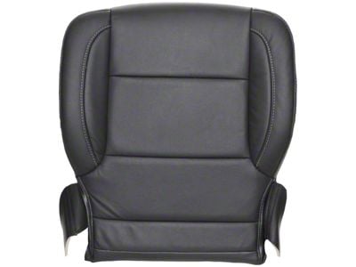 Replacement Leather Bottom Seat Cover; Driver Side; Jet Black (14-16 Sierra 1500 SLT)