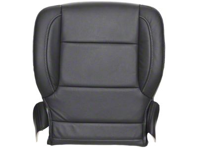 Replacement Leather Bottom Seat Cover; Driver Side; Jet Black (14-16 Silverado 1500 LT, LTZ)
