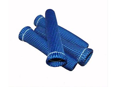 Thermo Tec Braided Plug Wire Sleeve; 6 x .375-Inch; Blue; 4-Pack (Universal; Some Adaptation May Be Required)