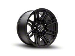 Thret Offroad Dropzone Satin Black 8-Lug Wheel; 20x10; -21mm Offset (11-14 Silverado 3500 HD SRW)