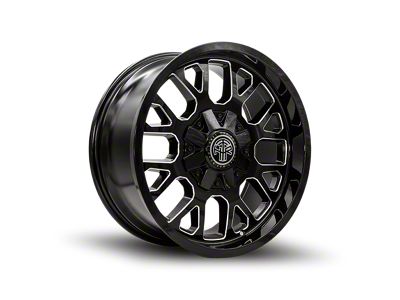 Thret Offroad Attitude Gloss Black Milled 6-Lug Wheel; 18x9; 18mm Offset (07-14 Tahoe)