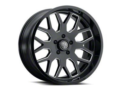 Thret Offroad Monarch Gloss Black Milled 6-Lug Wheel; 22x10; -21mm Offset (15-20 F-150)