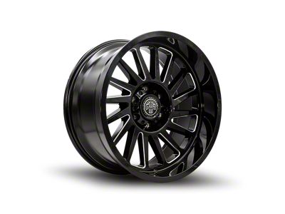 Thret Offroad Omega Gloss Black Milled 8-Lug Wheel; 20x10; -21mm Offset (15-19 Sierra 2500 HD)