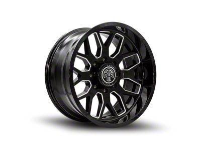Thret Offroad Monarch Gloss Black Milled 8-Lug Wheel; 20x10; -21mm Offset (15-19 Sierra 3500 HD SRW)