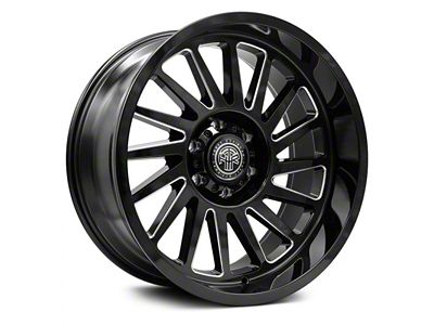 Thret Offroad Omega Gloss Black Milled 6-Lug Wheel; 20x10; -21mm Offset (23-25 Canyon)