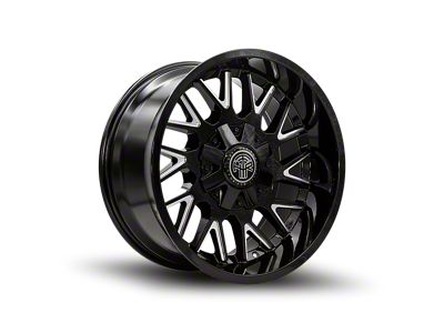 Thret Offroad Revolver Gloss Black Milled 8-Lug Wheel; 20x10; -21mm Offset (07-10 Sierra 3500 HD SRW)