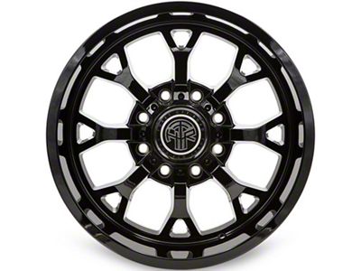 Thret Offroad Viper Gloss Black 8-Lug Wheel; 20x10; -21mm Offset (07-10 Silverado 3500 HD SRW)
