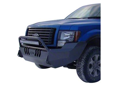 Throttle Down Kustoms Push Bar Front Bumper; Bare Metal (09-14 F-150)