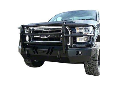 Throttle Down Kustoms Standard Front Bumper with Grille Guard; Bare Metal (18-20 F-150, Excluding Raptor)