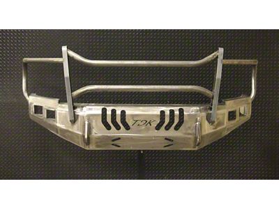 Throttle Down Kustoms Mayhem Front Bumper with Grille Guard; Bare Metal (19-24 RAM 2500)