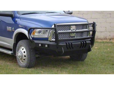 Throttle Down Kustoms Standard Front Bumper with Grille Guard; Bare Metal (10-18 RAM 2500)