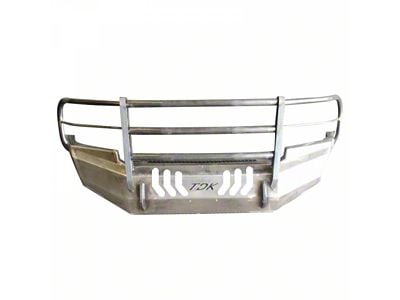 Throttle Down Kustoms Standard Front Bumper with Grille Guard; Bare Metal (07-13 Sierra 1500)