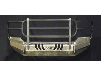 Throttle Down Kustoms Standard Front Bumper with Grille Guard; Bare Metal (16-18 Sierra 1500)