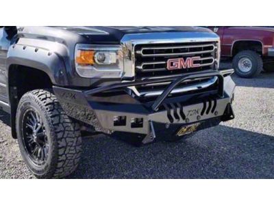 Throttle Down Kustoms Pre-Runner Front Bumper; Bare Metal (15-19 Sierra 2500 HD)