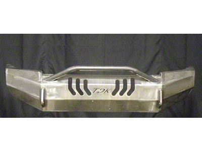 Throttle Down Kustoms Push Bar Front Bumper; Bare Metal (20-23 Silverado 3500 HD)