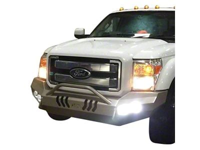 Throttle Down Kustoms Push Bar Front Bumper; Bare Metal (11-16 F-250 Super Duty)