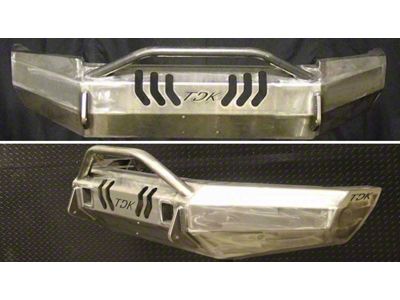 Throttle Down Kustoms Push Bar Front Bumper; Bare Metal (20-22 F-250 Super Duty)