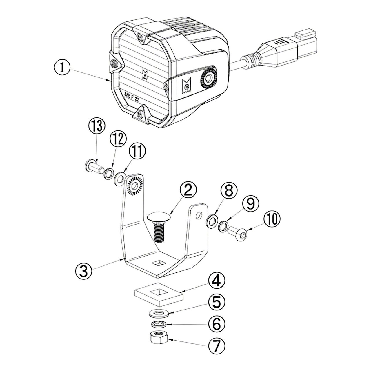 Tiny Monster Silverado 1500 Concept Pro Series 3-Inch Cube LED Pod Lights;  Fog Beam 4211F (Universal; Some Adaptation May Be Required) - Free Shipping