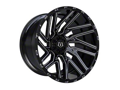 TIS 554 Gloss Black Milled 8-Lug Wheel; 26x14; -76mm Offset (01-06 Sierra 2500 HD)