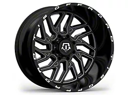 TIS 544BM Gloss Black Milled 8-Lug Wheel; 20x10; -25mm Offset (01-06 Sierra 3500 HD SRW)