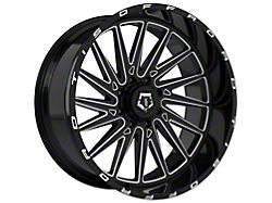 TIS 547B Gloss Black Milled 8-Lug Wheel; 22x12; -44mm Offset (01-06 Sierra 3500 HD SRW)