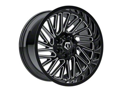 TIS 553 Gloss Black Milled 8-Lug Wheel; 20x9; 18mm Offset (06-08 RAM 1500 Mega Cab)
