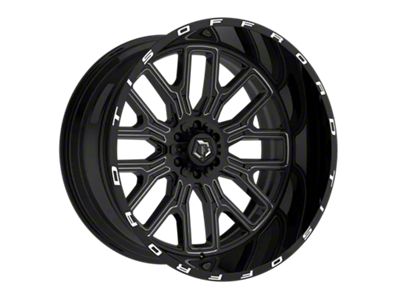 TIS 560 Gloss Black Milled 8-Lug Wheel; 20x12; -44mm Offset (06-08 RAM 1500 Mega Cab)