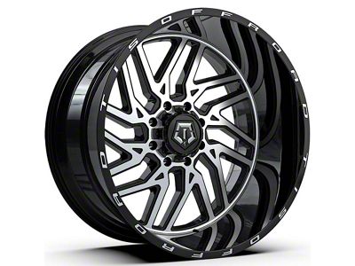 TIS 544MB Gloss Black Machined 8-Lug Wheel; 20x12; -44mm Offset (03-09 RAM 3500 SRW)